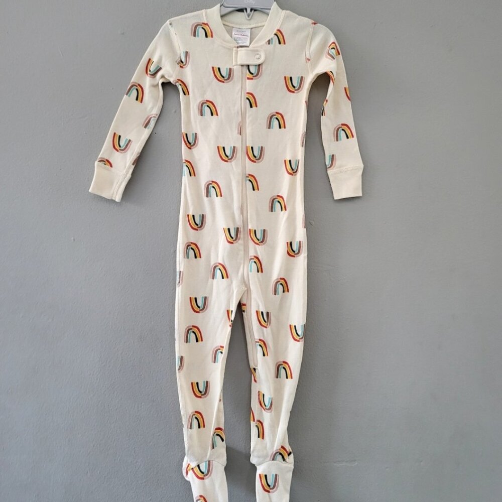 Hanna Andersson Baby Zip Footed Sleeper In Organic Cotton. Nwt Size 2T. Rainbow